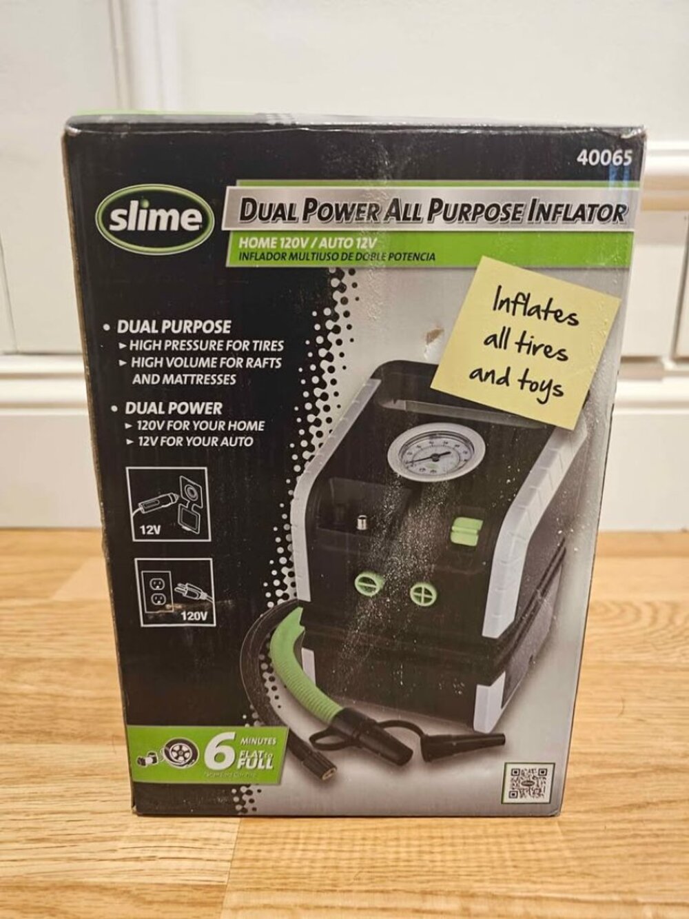 Dual Power All Purpose Inflator air compressor (Model 40065)